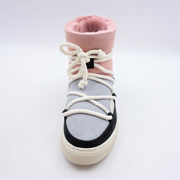 INUIKII Patchwork Winter Ankle Boots in Black and White - FCM62 - Picture 5 of 16